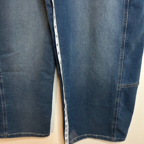 The Kenna Mid-Rise Heritage Barrel Jeans by Pilcro: Denim Vtg Blue Wash Sz 30 - Picture 12 of 12